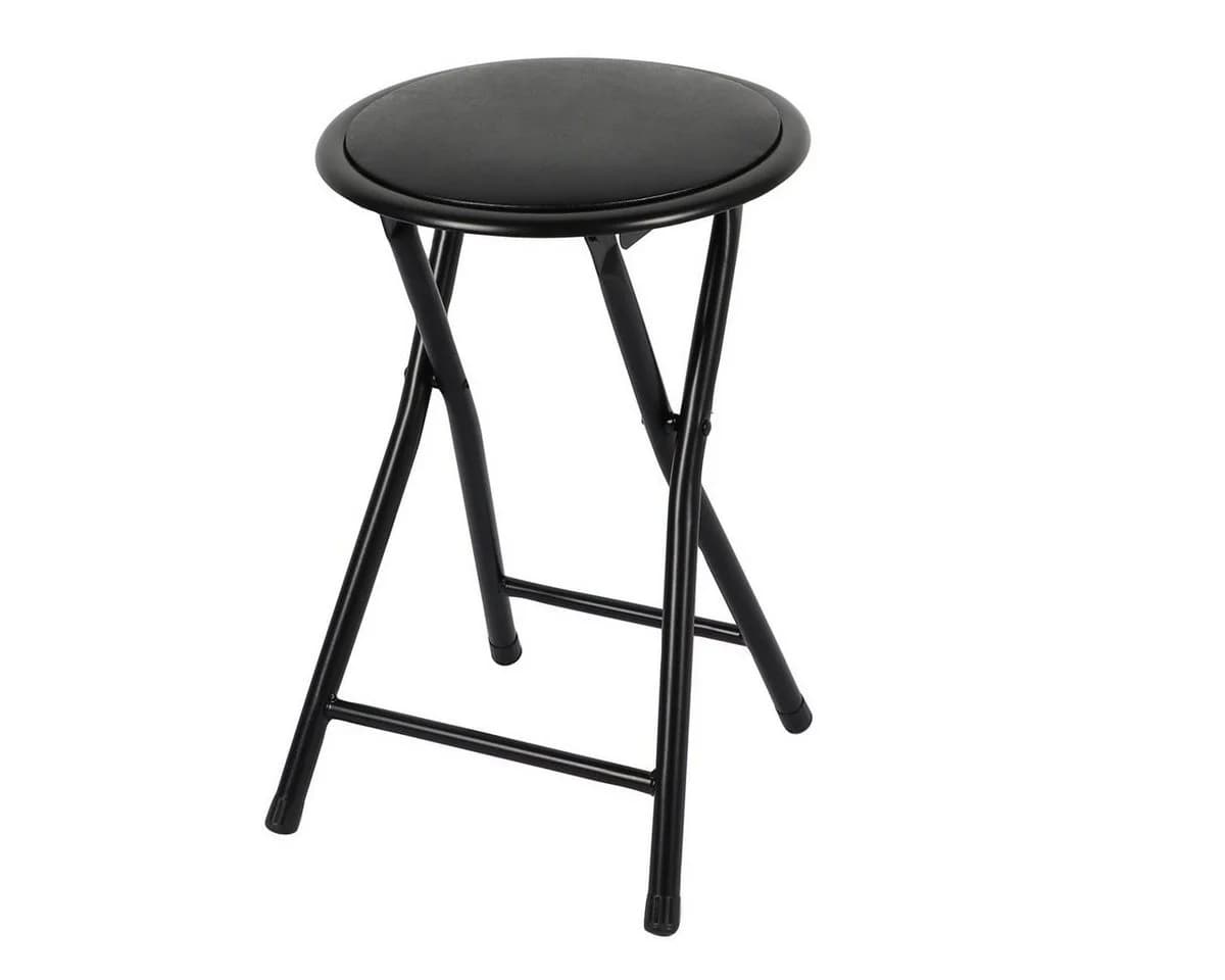 Urban Living Klapphocker Schwarz Faltbar 100kg Belastbar