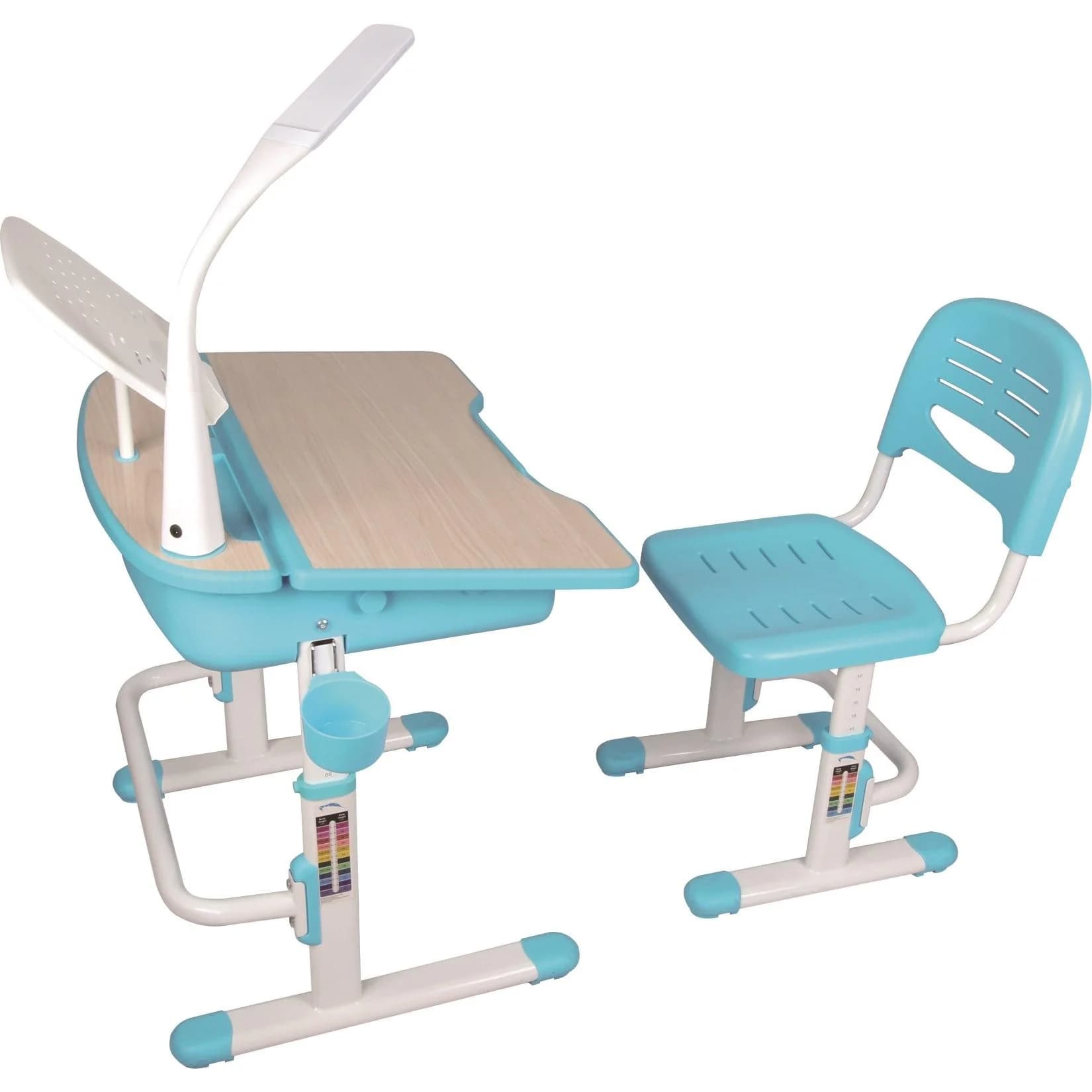 Vipack Comfortline Kinderschreibtisch 301 inkl. Stuhl blau höhenverstellbar