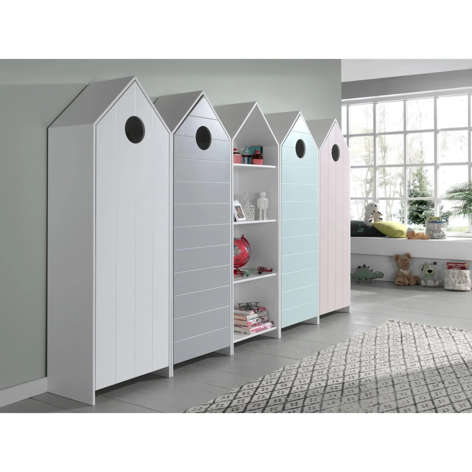 Vipack CASAMI Set 5-tlg. 1x Regalschrank + 4x Schrank 1-türig