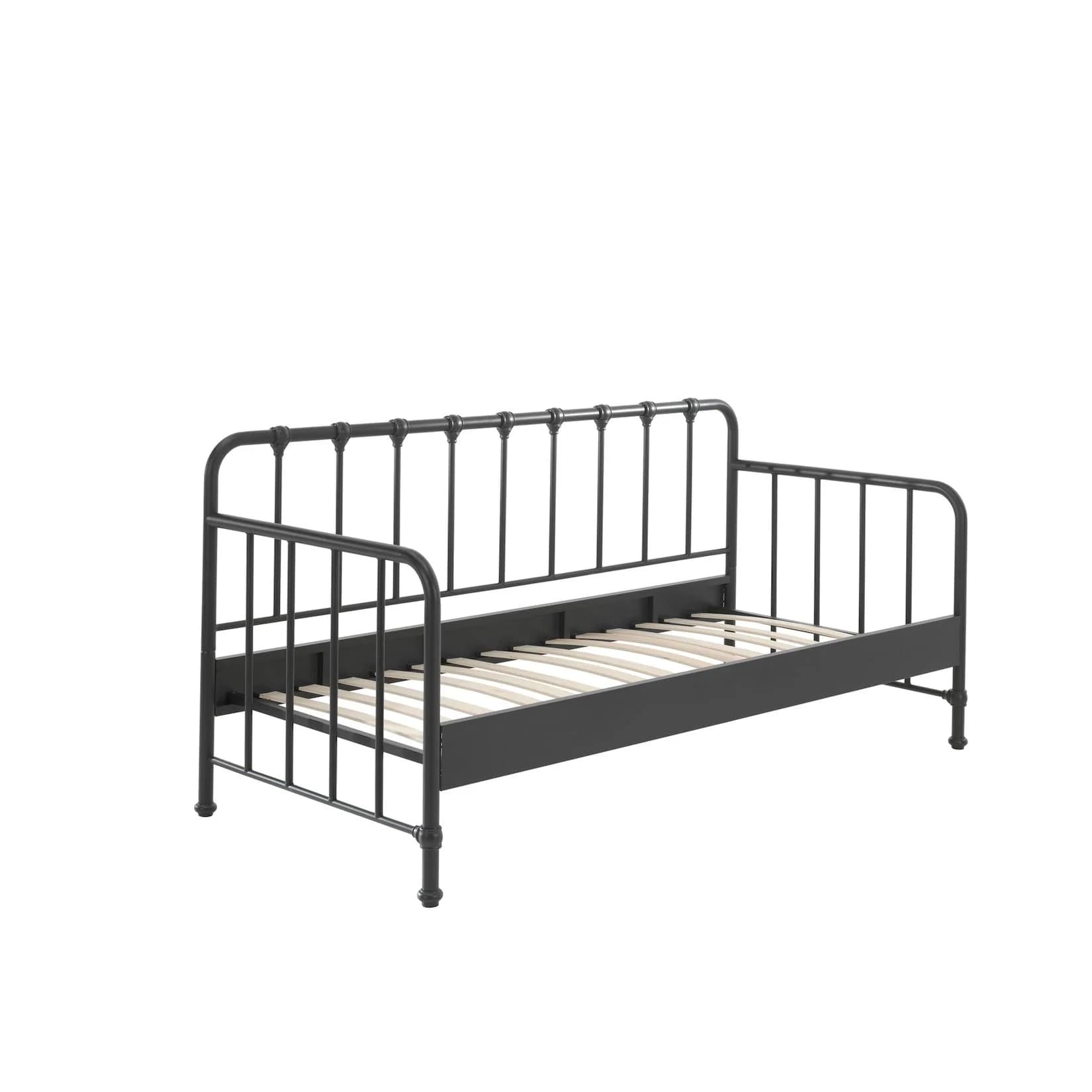 VIPACK Bronxx Daybett Schwarz Metall Lattenrost