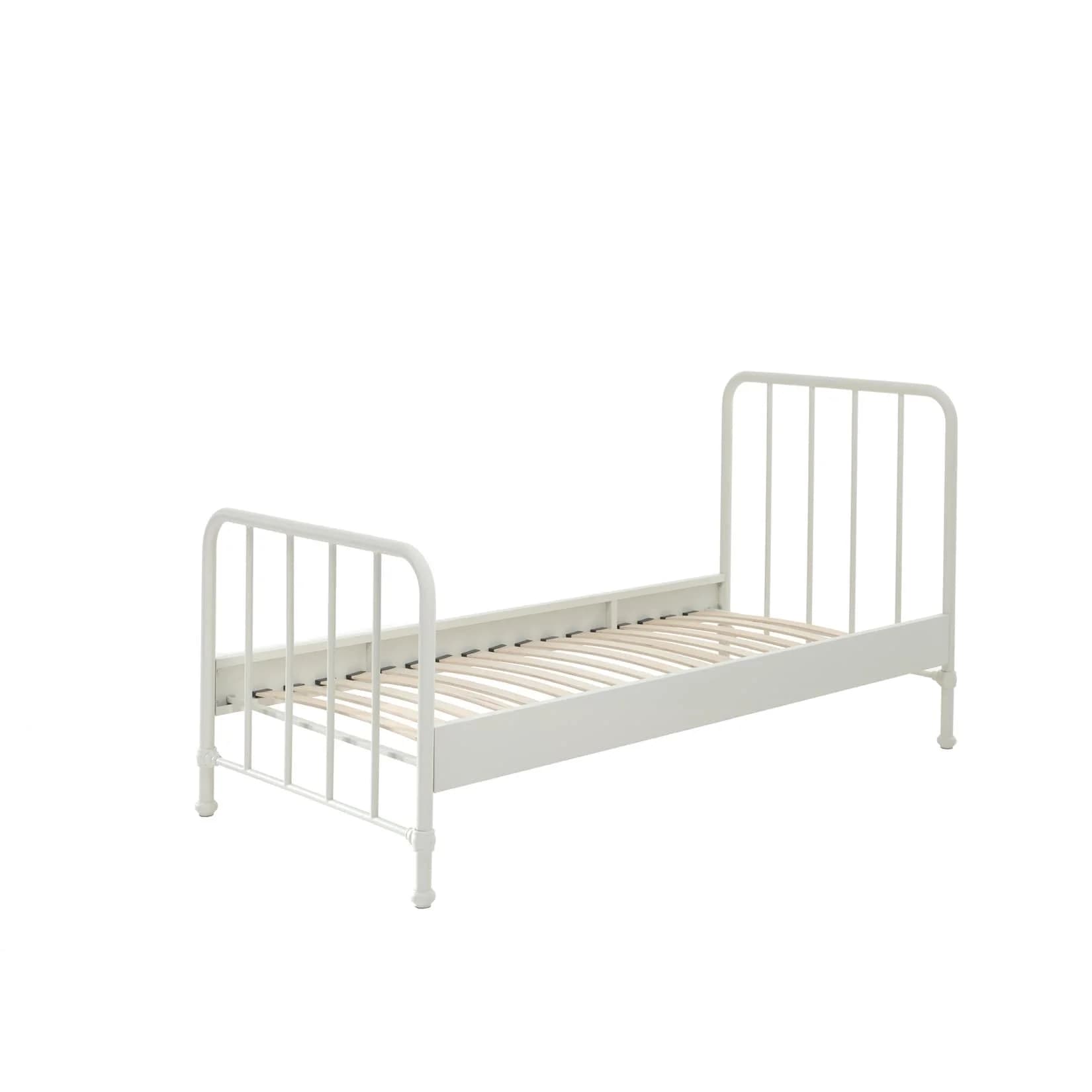 VIPACK Jugendbett Bronxx Metallbett 90x200 cm Weiß