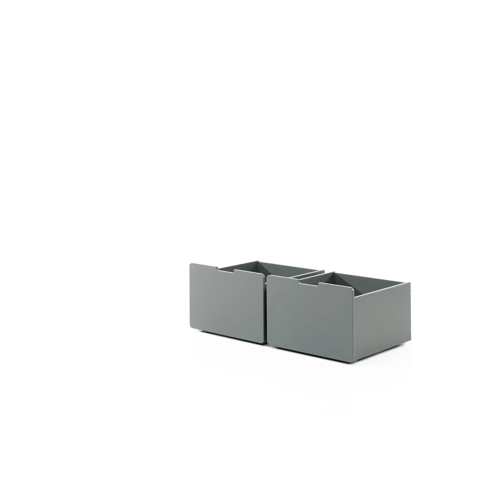 Vipack Schubladen-Set 2-tlg. Grau MDF lackiert