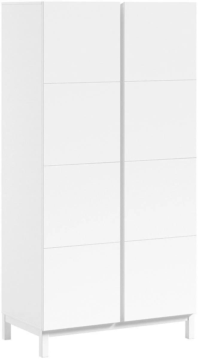 VIPACK EVA Kleiderschrank Weiß 2-Türer mit Soft-Close