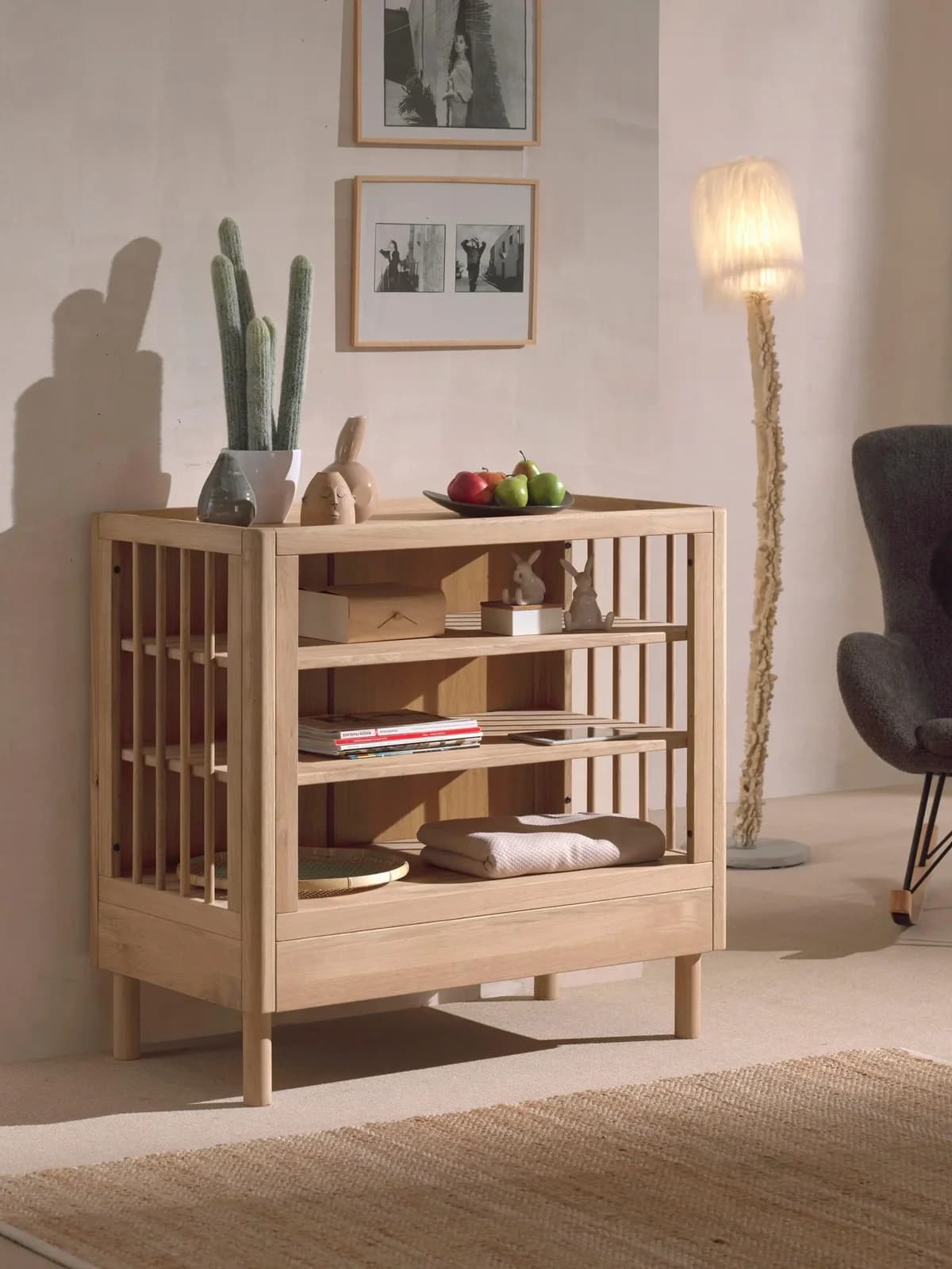 Home Affaire Wickelkommode Eiche massiv 100x95cm