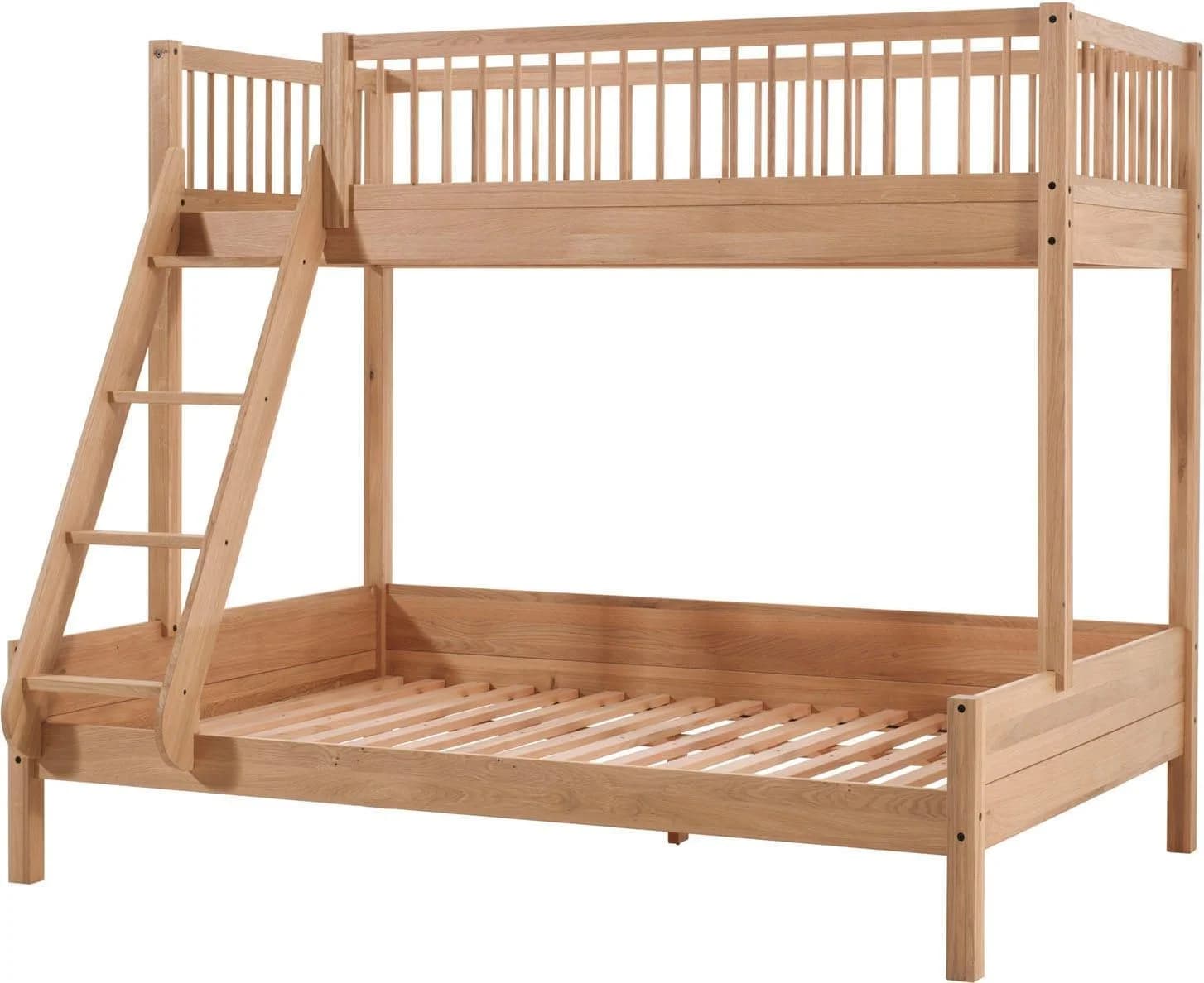 VIPACK Etagenbett Forrest Massivholzbett Eiche Natur