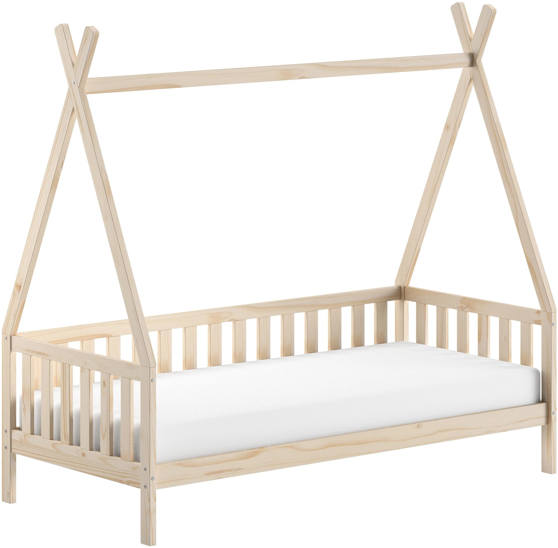 Massivholzbett VIPACK Tipi-Dach Kiefer