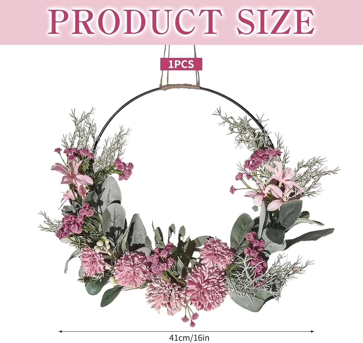 Kaket Dekokranz Künstliche Blumen Orchidee Türkranz Frühling