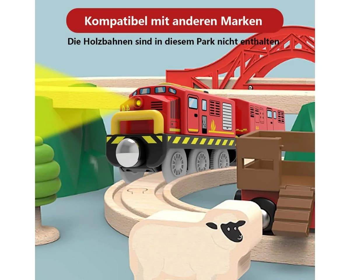 CLTYQ Spielzeug-Eisenbahn Elektrische Lok Magnetverbindung