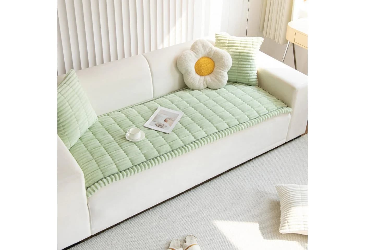 Minicloss Sofaschoner Flanell Grün
