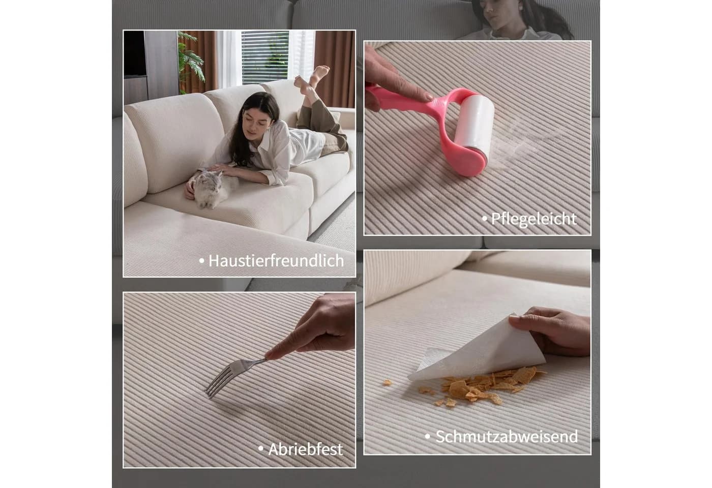 Minicloss Sofahusse 1/2/3/4 Sitz Stretch Sofaüberzug Pflegeleicht