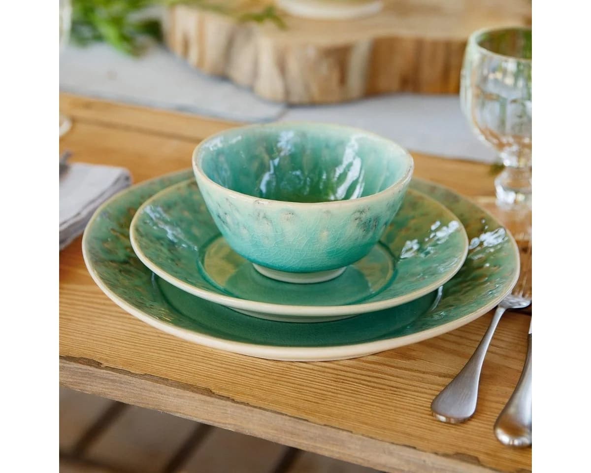 Costa Nova Tasse mit Henkel Madeira Craquelé Blau Keramik