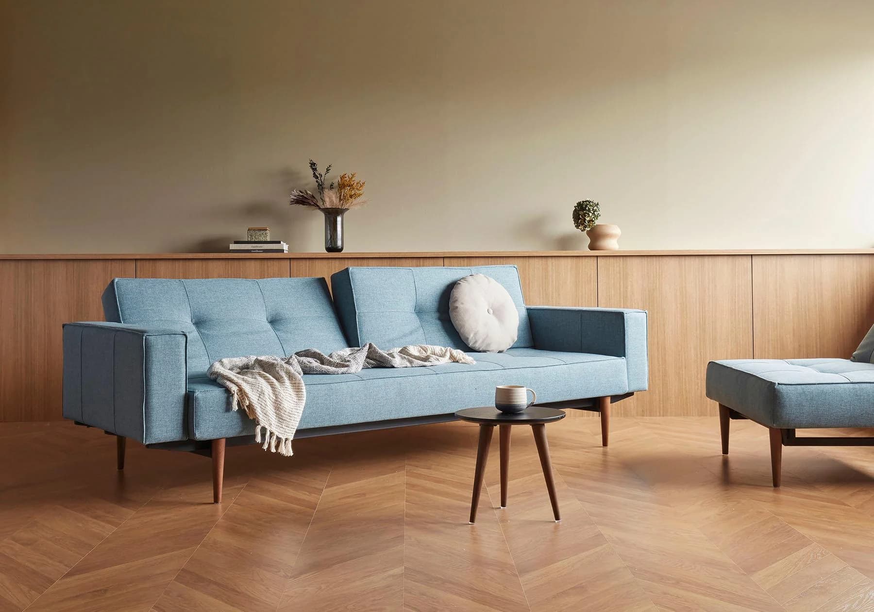 INNOVATION LIVING Sofa Splitback Blau Skandinavisches Design