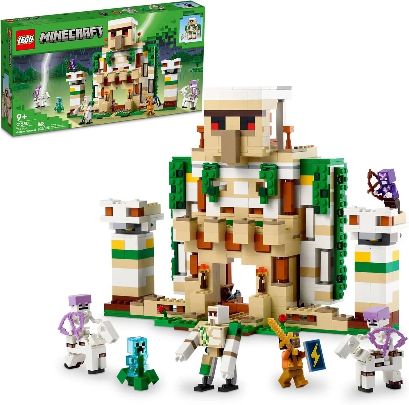 LEGO Minecraft Eisengolem-Festung 21250 Braunes Konstruktions-Spielset