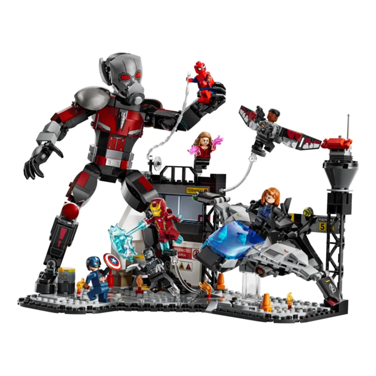 LEGO Captain America Civil War Actionduell 76314 Bauset mit 9 Figuren