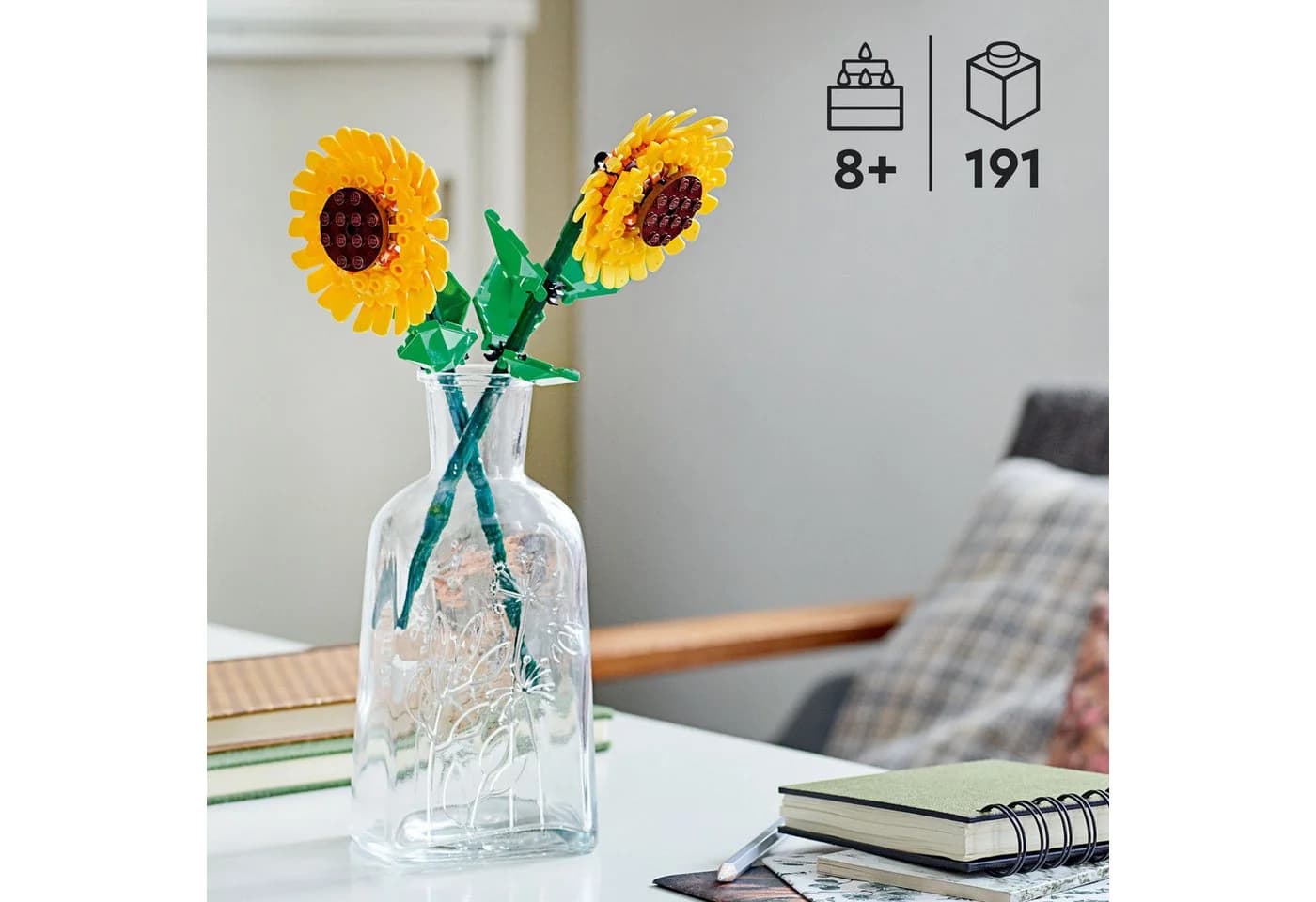 LEGO® Sonnenblumen 40524, Lego Botanicals Konstruktionsspielsteine, 191 Teile, Made in Europe
