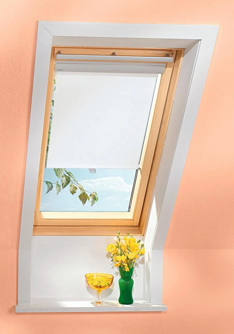 VELUX Dachfensterrollo RHL 200 Weiß Aluminium Polyester