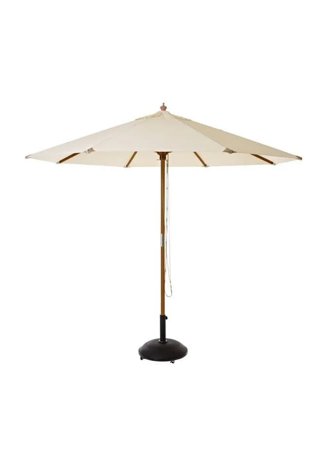 Cinas Sonnenschirm Capri Off-White Teak 300cm