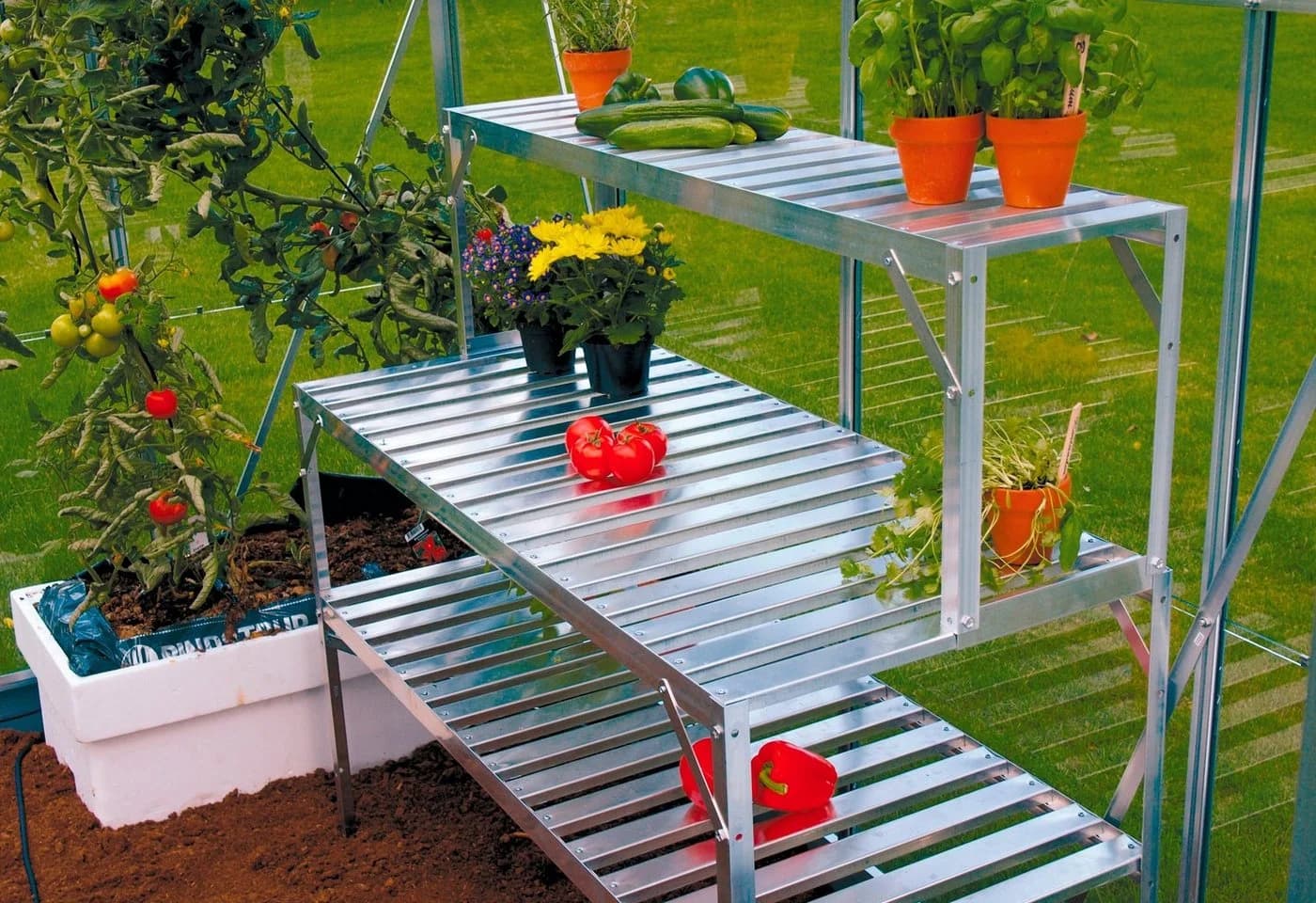 Pflanztisch VITAVIA Silber Aluminium