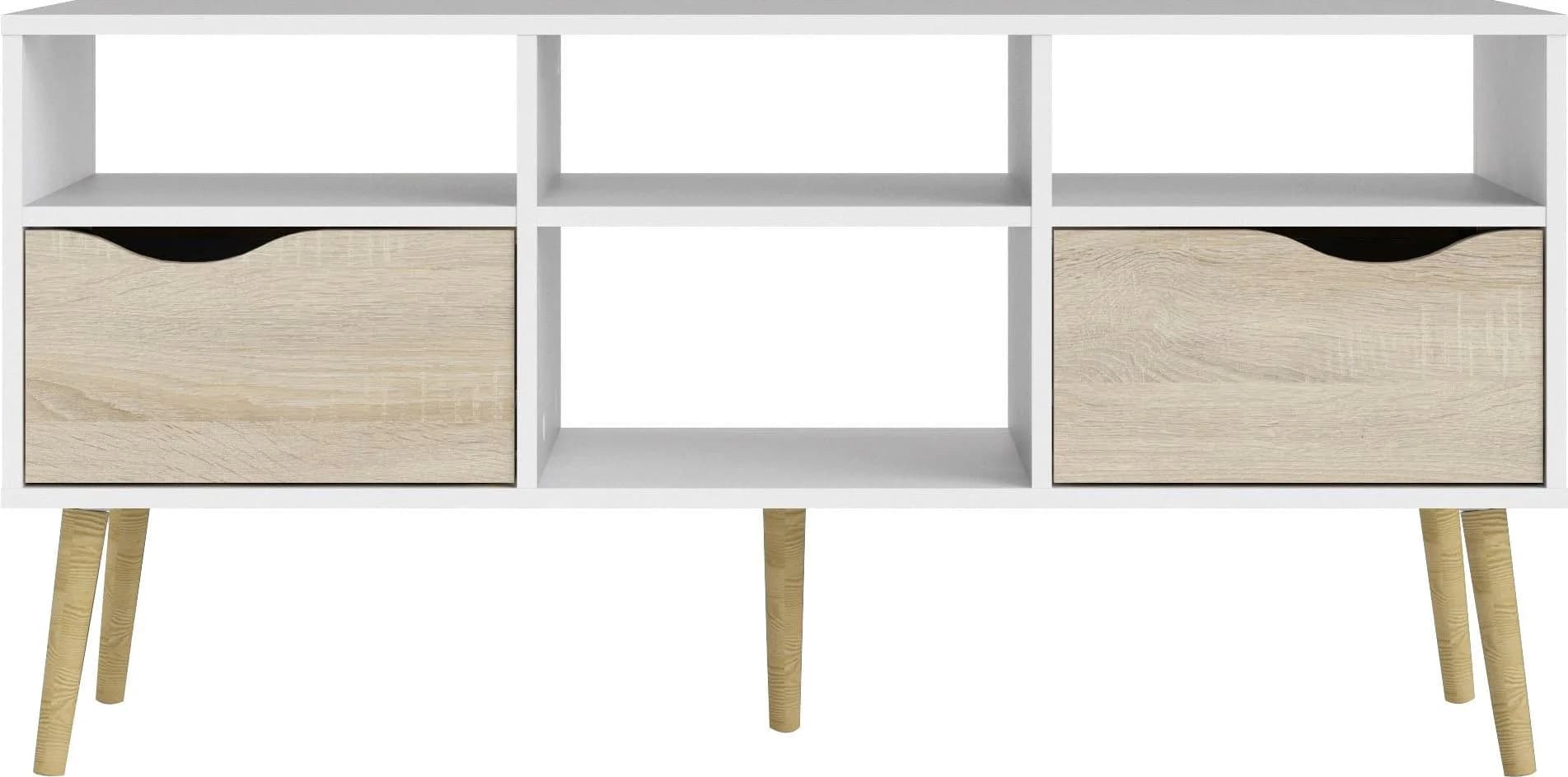 Andas TV-Board Oslo Weiß/Eiche Struktur