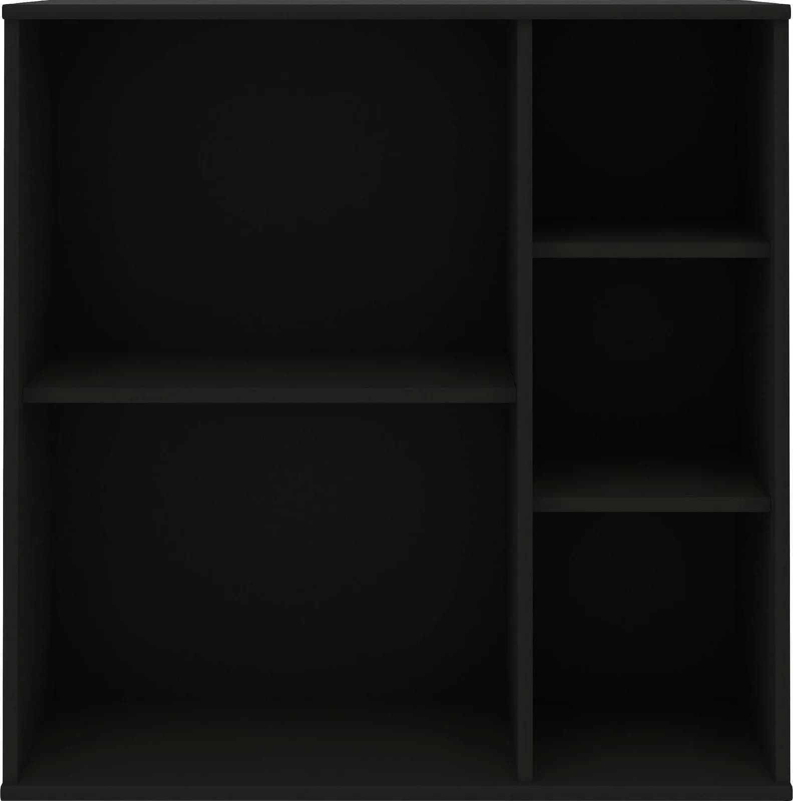Asymmetrisches Bücherregal aus Massivholz und Spanplatte