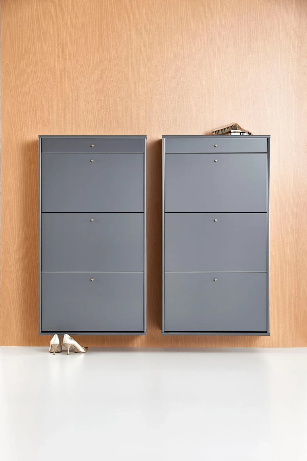 Hammel Furniture Mistral Schuhschrank Grau 3 Schubladen