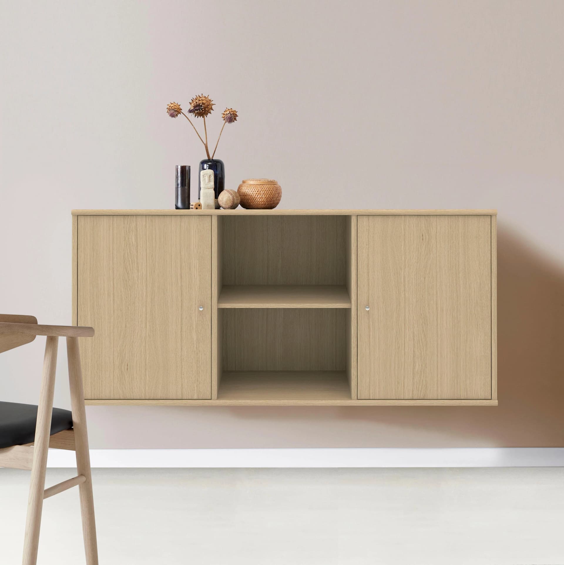 HAMMEL FURNITURE Mistral Sideboard Weiß Eiche 133cm