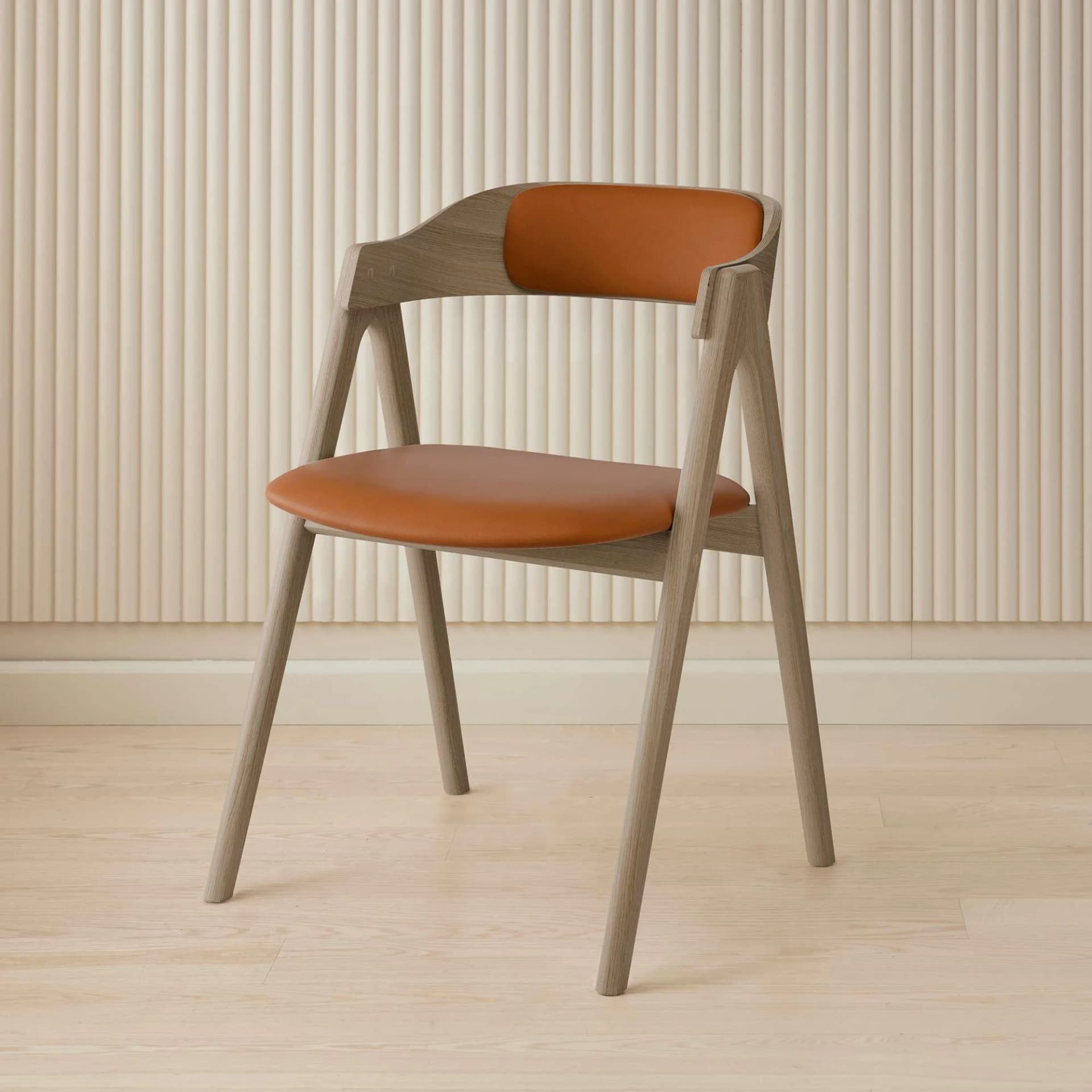 HAMMEL FURNITURE Stuhl Mette by Hammel Leder Cognac Massivholz Eiche