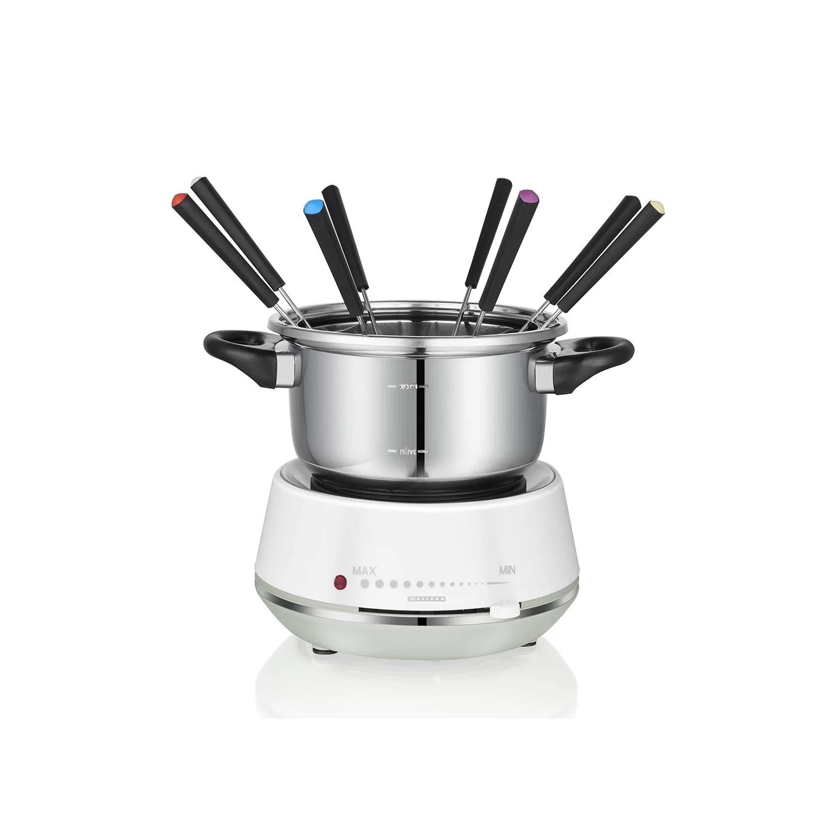 Melissa Elektrisches Fondue 2L 1200W Edelstahl Weiß