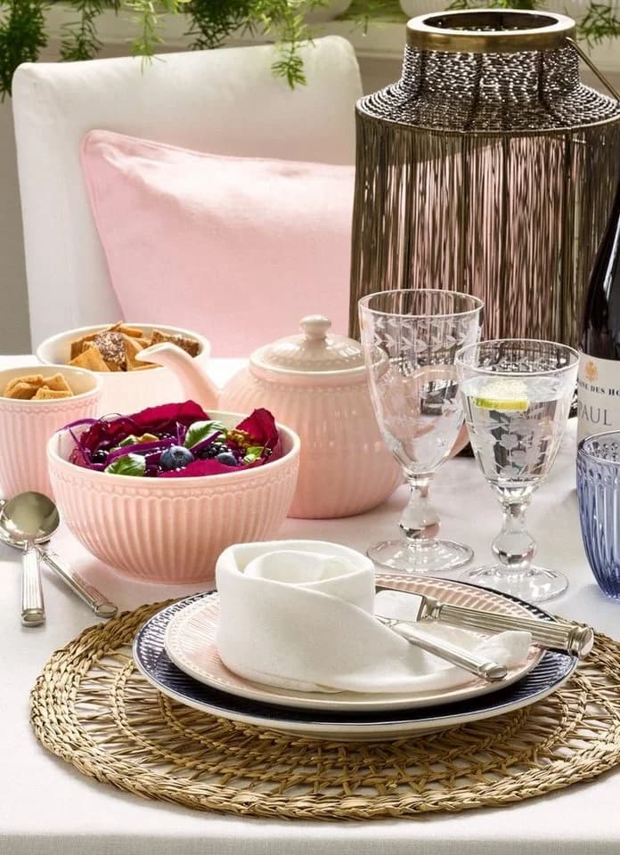 Greengate Butterdose Alice Pale Pink Steinzeug