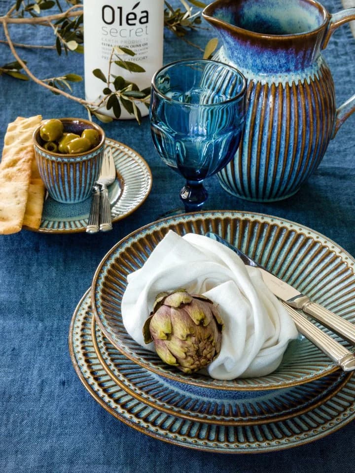 Greengate Frühstücksteller Alice klein Oyster Blue 17,5cm
