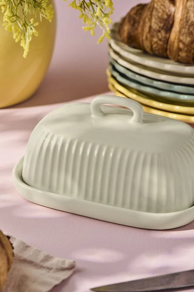 Ib Laursen Butterdose Mynte Keramik Cream