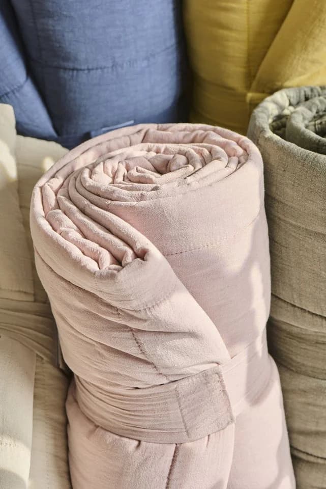 Ib Laursen Tagesdecke Rosa 180x130cm Baumwolle Polyester