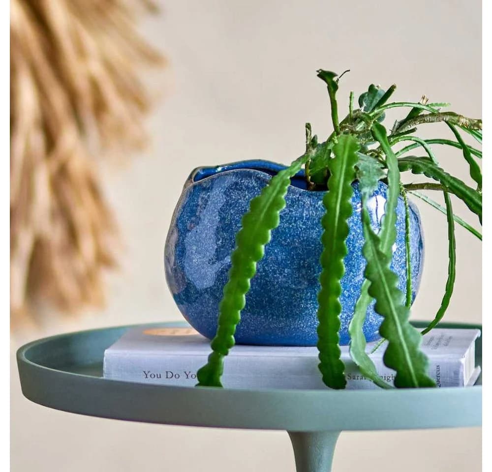 Bloomingville Blumentopf PENNIE Blau Keramik