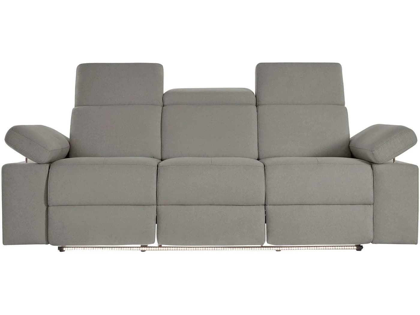 loft24 Relaxsofa 3-Sitzer Richard Grau Stoff