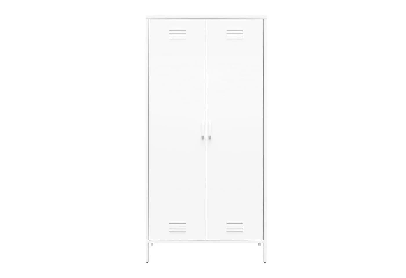 loft24 Spind Mission District Mehrzweckschrank Weiß Metall