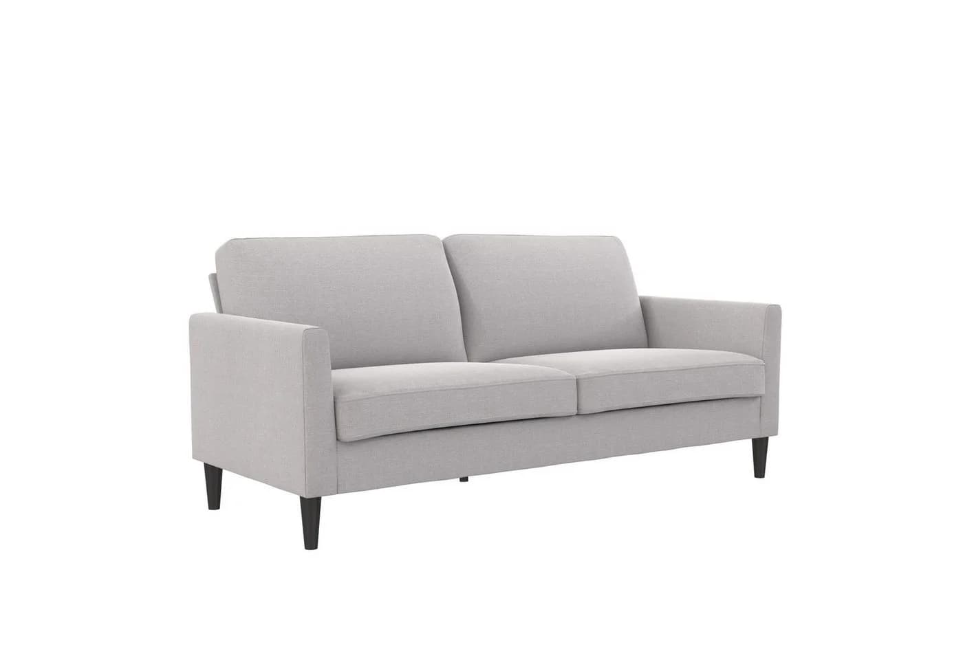 loft24 Sofa Mr. Kate 3-Sitzer Couch hellgrau Stoff