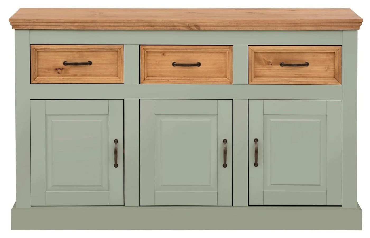 OTTO HOME Sideboard Selma Salbei Grün Massivholz