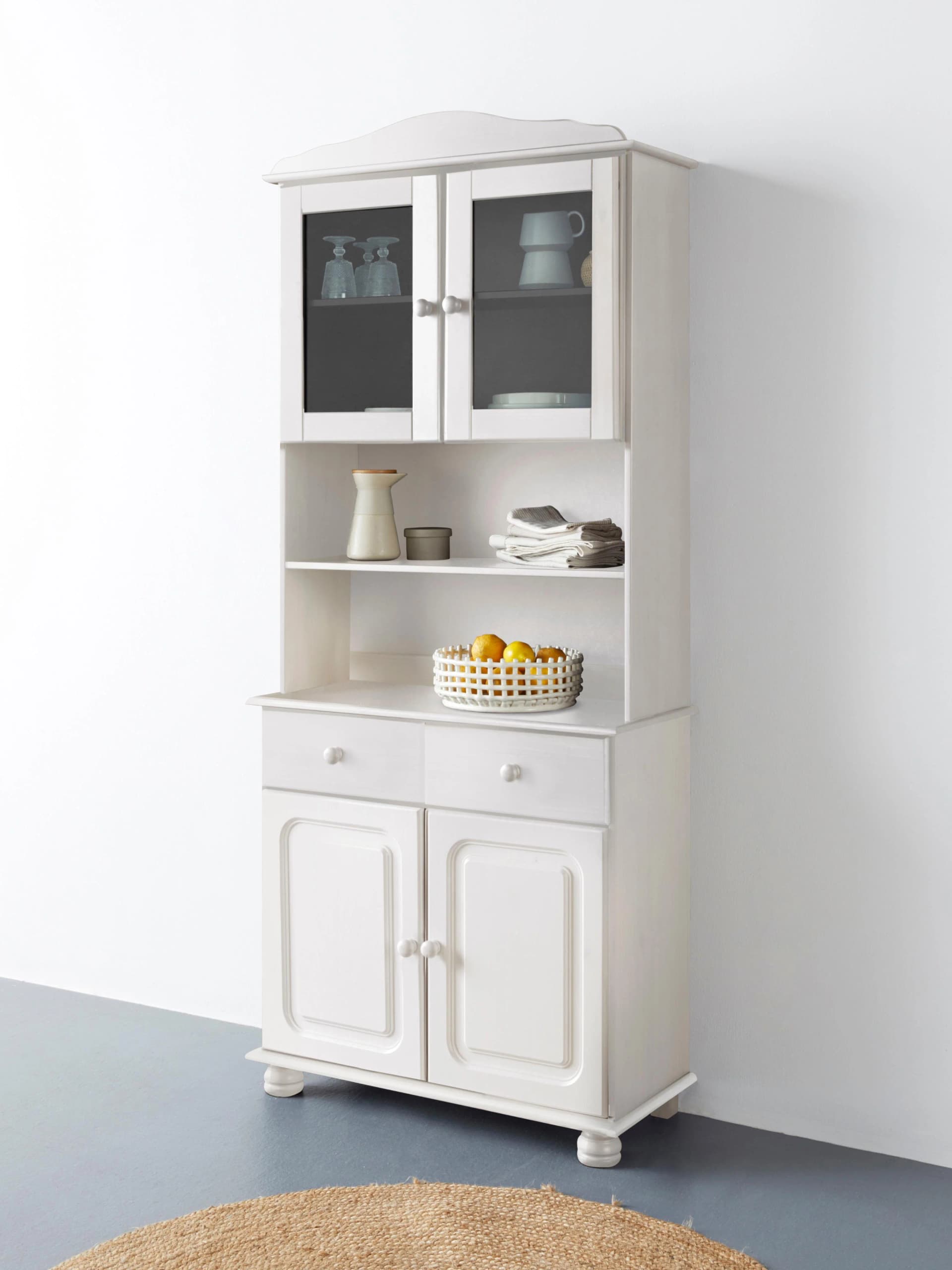 OTTO HOME Buffet Mette Weiß Massivholz 4 Türen