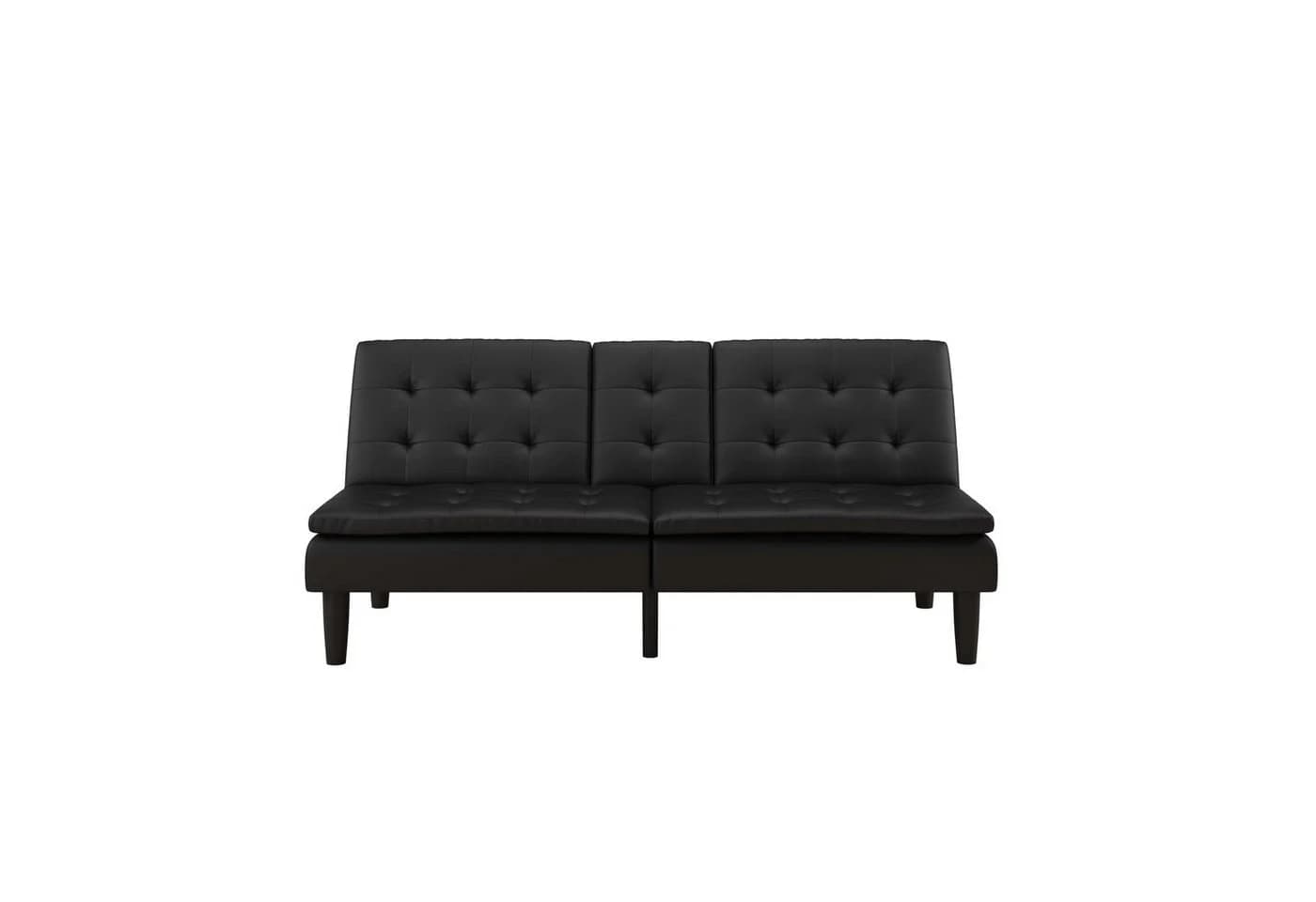 DOREL HOME Schlafsofa Maine Schwarz mit Relaxfunktion und Getränkehaltern