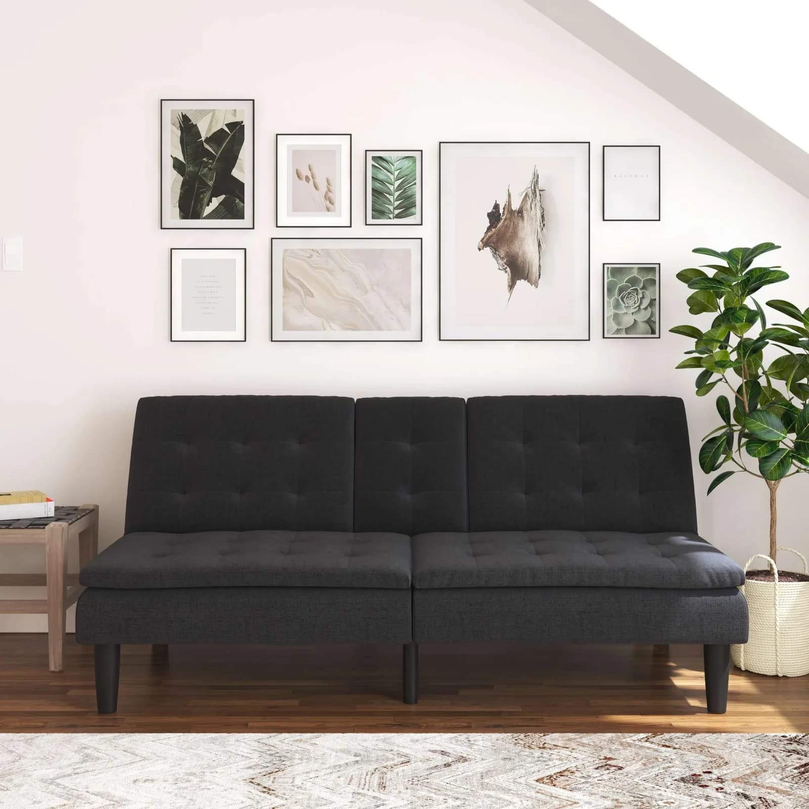 DOREL HOME Schlafsofa Maine Relaxfunktion Anthrazit mit Getränkehaltern