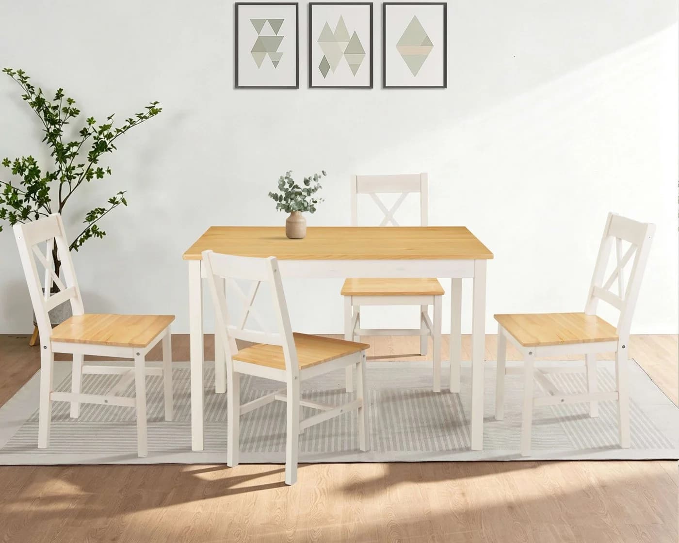 OTTO home Esszimmerstuhl Willow Set Massivholz Lackiert Weiß
