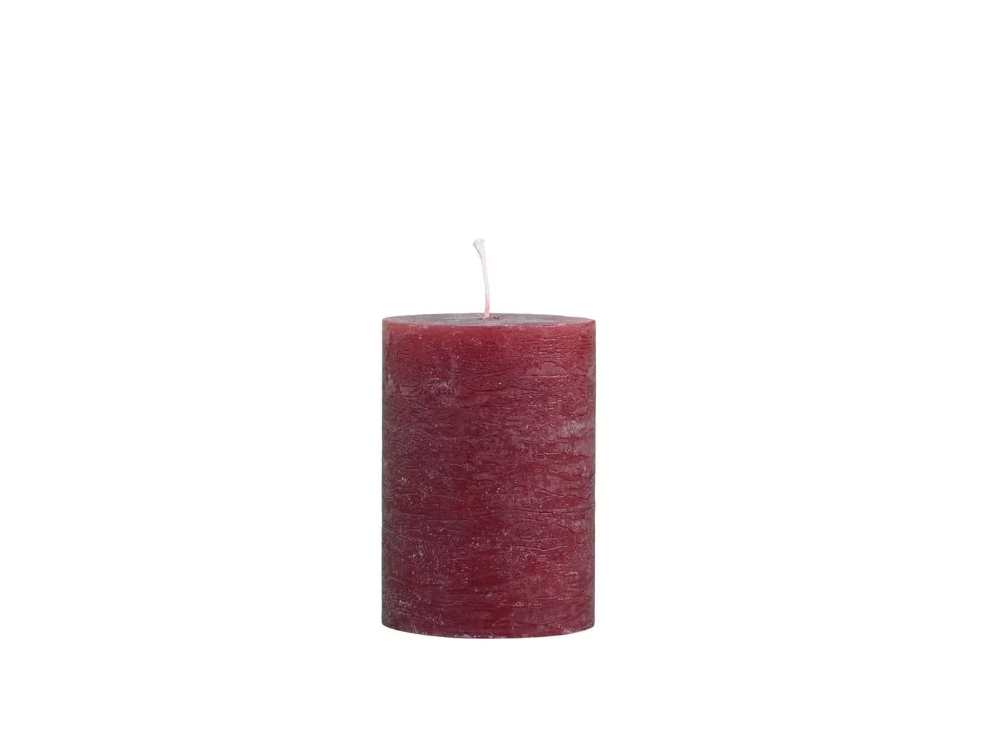 Chic Antique Stumpenkerze Rustikal Dunkelrot Paraffin