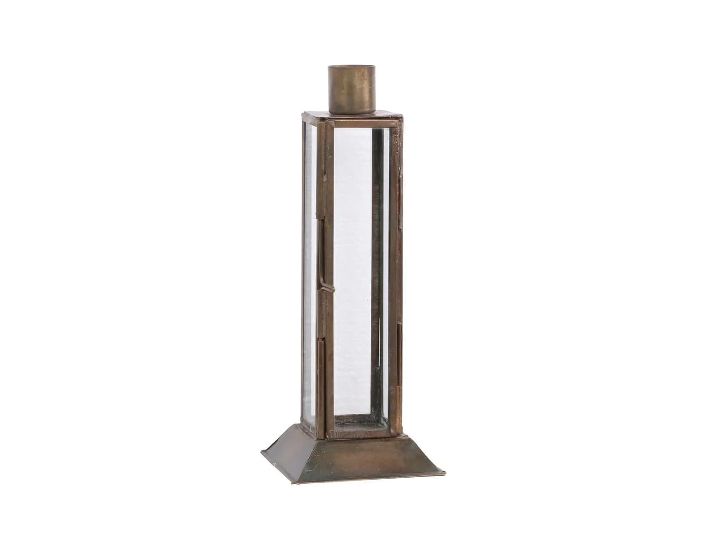Chic Antique Kerzenhalter Glaslaterne Antik Messing Eisen