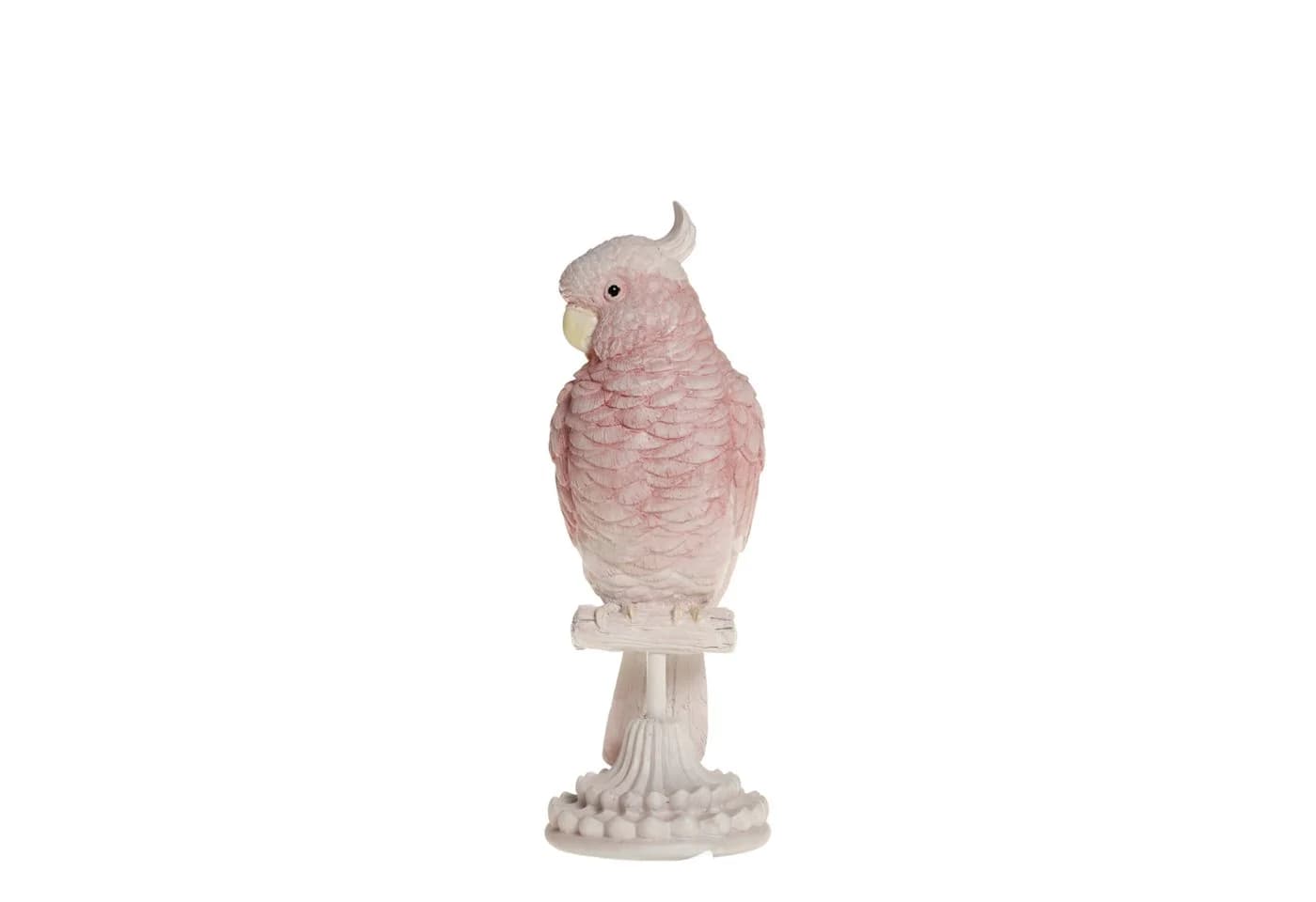 Chic Antique Vintage Papagei Dekofigur Himbeere Rosa