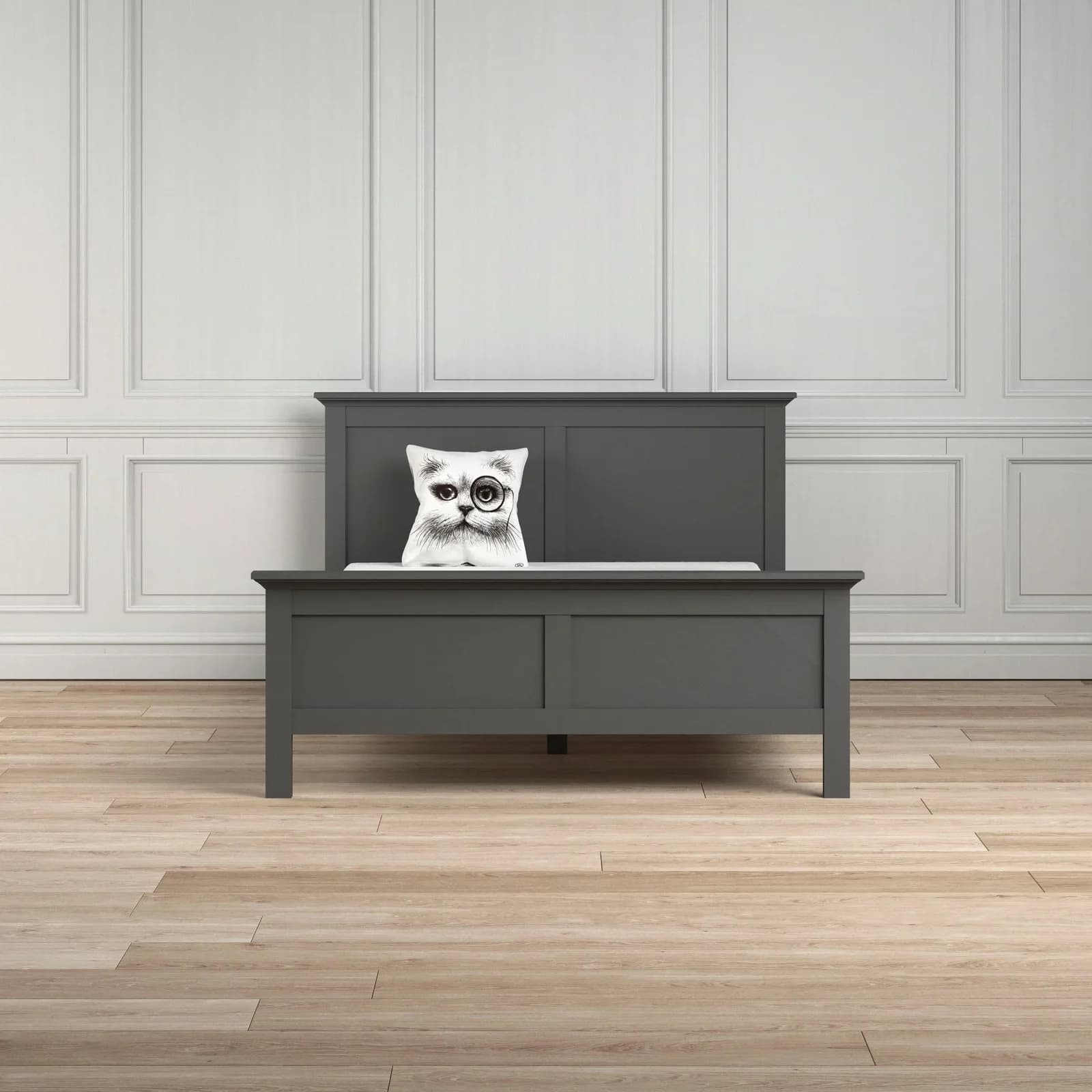 Home Affaire Paris Bettgestell Doppelbett Grau Matt