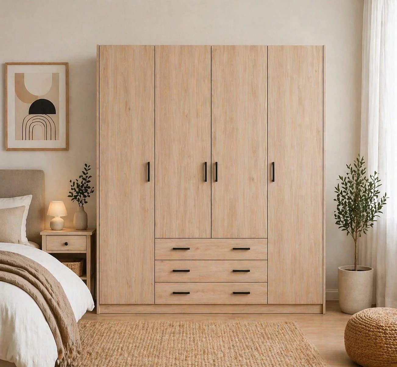 INOSIGN Sprint Kleiderschrank Braun Drehtürenschrank Holzwerkstoff
