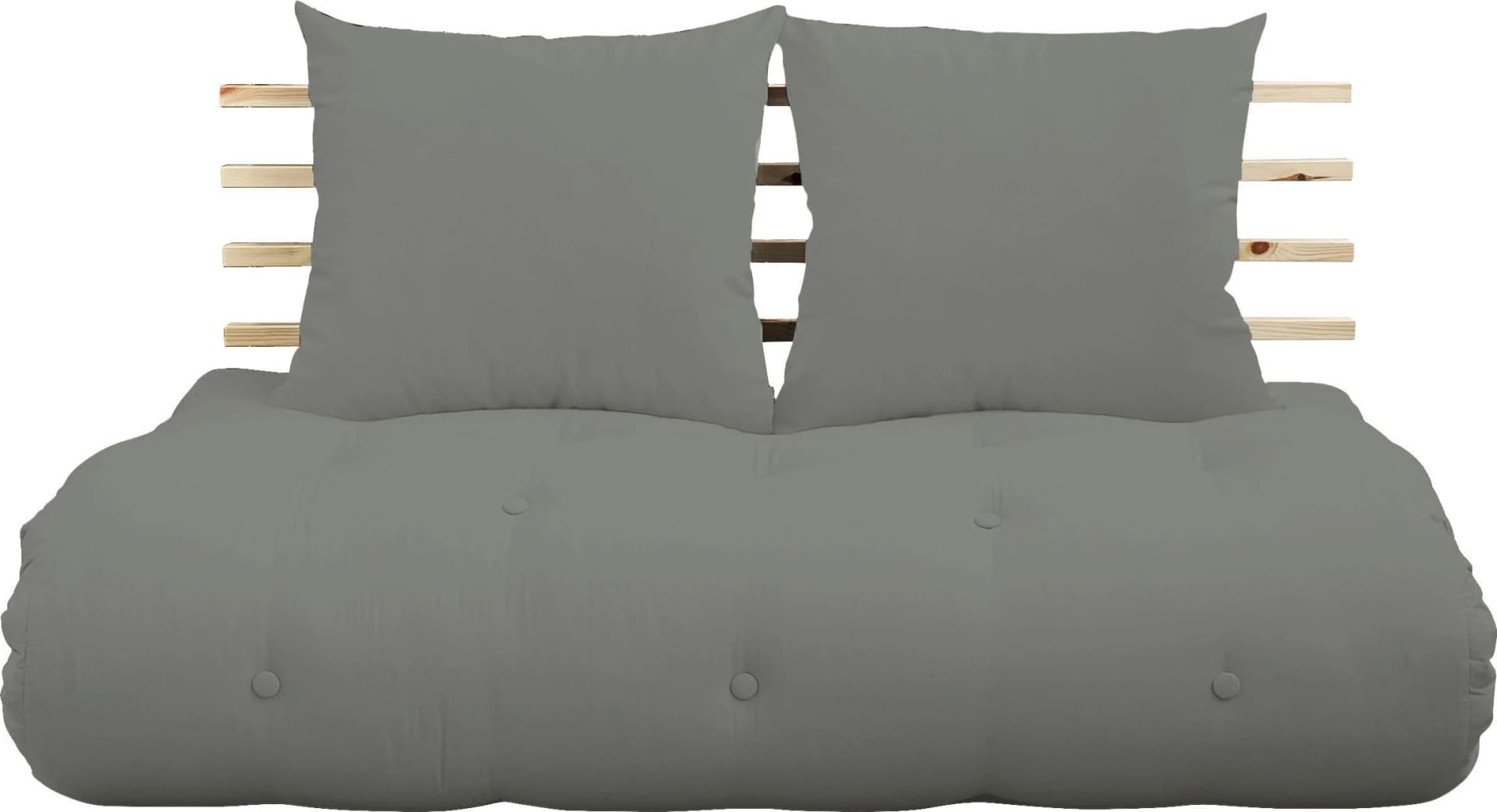 Karup Design Schlafsofa Shinsano Futonstil Grau 140cm Massivholz