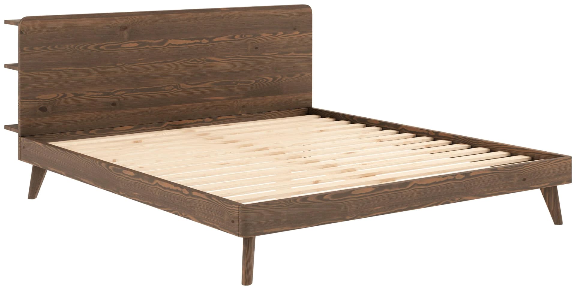 KARUP DESIGN Retreat Bed Bettgestell Braun Kiefer massiv mit Lattenrost