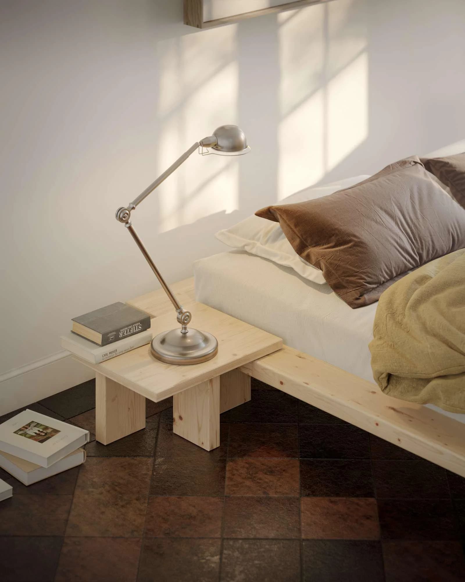 Nachttisch KARUP DESIGN Japan Bett-Tisch FSC Massivholz Braun