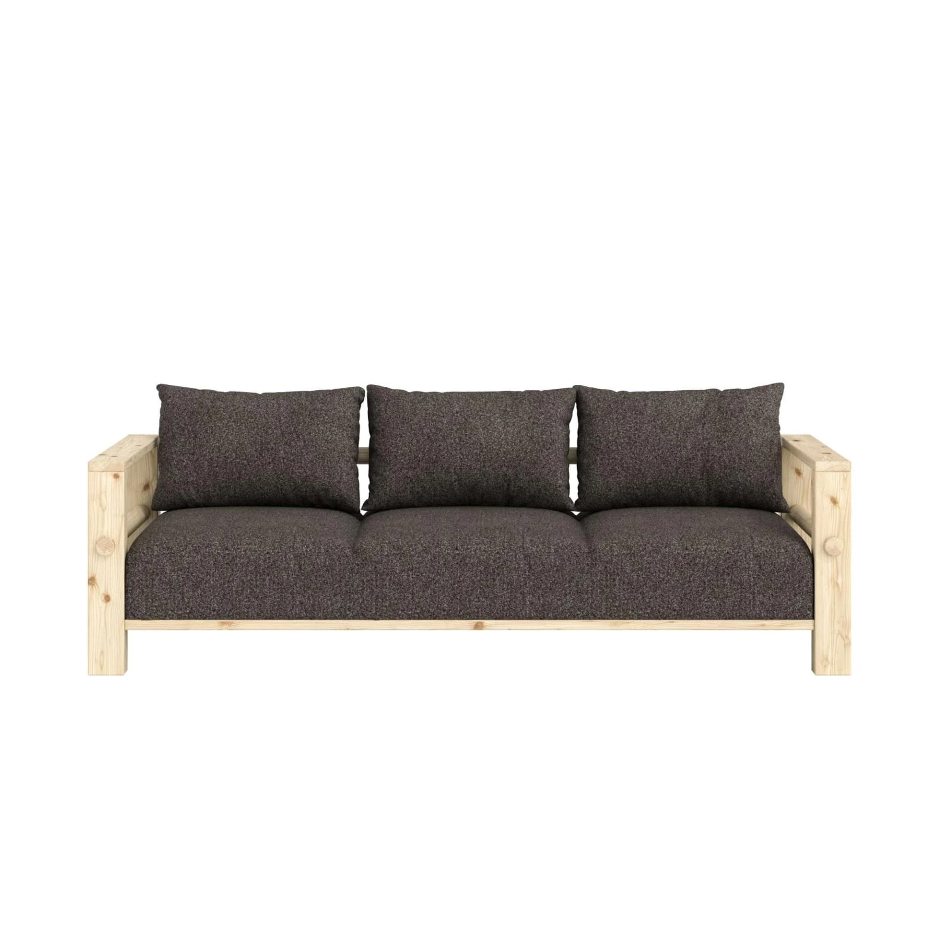 KARUP DESIGN Bare Sofa 3-Sitzer Schlafsofa Boxspring Braun